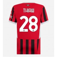 Koszulka piłkarska AC Milan Malick Thiaw #28 Strój Domowy dla kobiety 2024-25 tanio Krótki Rękaw